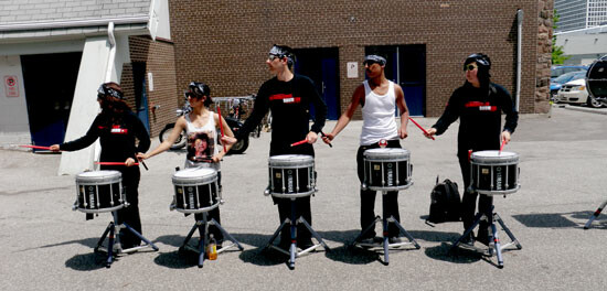 Picture of people in a drum line