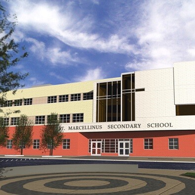 Picture of the front of St. Marcellinus Catholic Secondary School