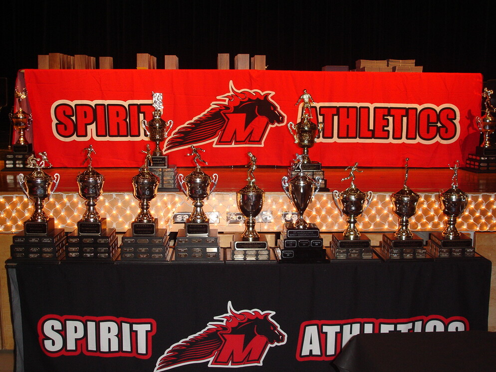 spirit athletics trophy table